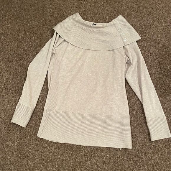 womens tan cowl neck sweater - Picture 1 of 2